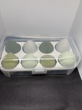 Reusable Makeup Blender Sponge Set, Multicolor Teardrop  Round w/ Case