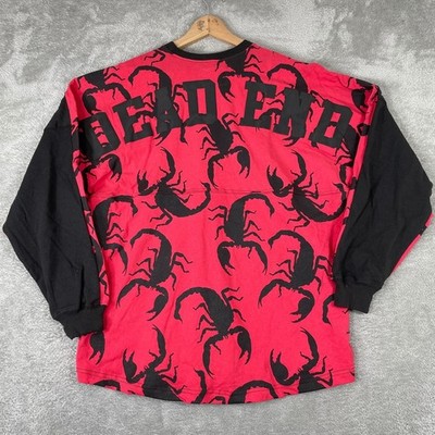 Spirit Jersey Dead End Scorpion Shirt Mens Large Red Black Graphic Long Sleeve