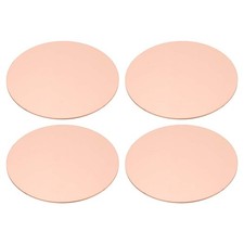 4 Pcs Metal Stamping Blanks, 90mm Round Stamping Tags, 1.0mm Thick, Copper Tone