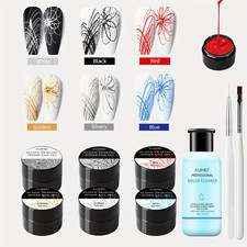 6Color Spider Nail Gel Polish Artistic Designs Spider Gel for Nails, Paint Wire 