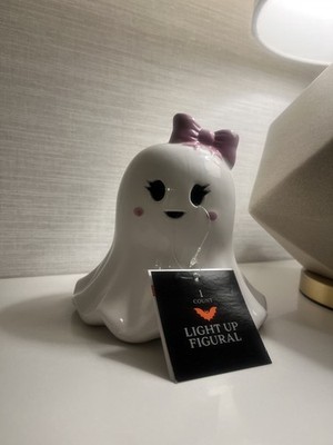 TK Maxx Style Halloween leuchtende rosa Herzen Geist Dekoration Ornament 