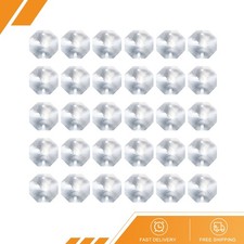 60 Pcs K9 Crystal Octagon Beads 2 Holes 20mm Chandelier Prisms Clear