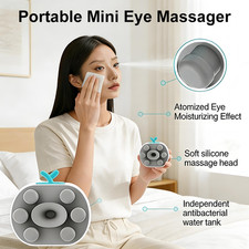 Electric Mini Eye Massager, 3-Level Adjustable, Skin-Friendly Silicone Head