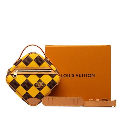 Louis Vuitton Damier Pop Chess Shoulder Bag N40562 Jaune Matte Yel