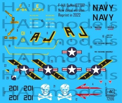 HAD Models HAD72196 - 1/72 F-14A Jolly Rogers 201 - Neu