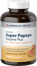 American Health Super Papaya Enzyme Plus 360 Chewable Tablets 