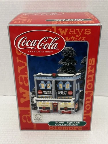 NEW Vtg Coca-Cola Town Square Collection “Broad Street Cafe” Lighted Christmas