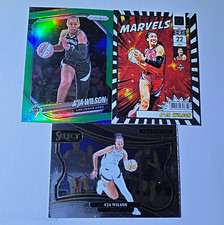 Panini A'ja Wilson 3-Card Lot Prizm Net Marvels Select Snapshots Aces