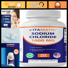 Sodium Chloride 1000mg - 365 Tablets Electrol...