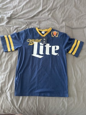 IT'S MILLER Lite TIME OFFICIAL Football JERSEY Size M #75 Front Back Graphics