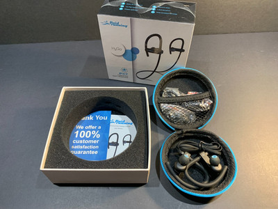 Fluid Running IPX7 Waterproof Sport Headphones V4.1+EDR  33ft Range Noise Cancel