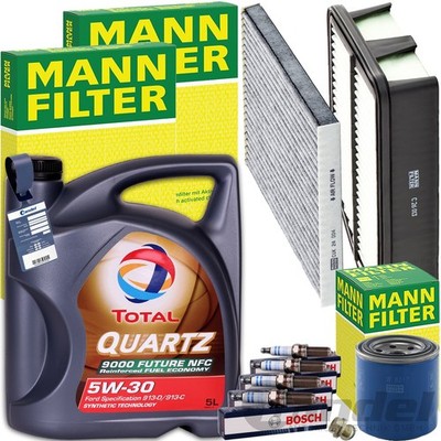 MANN INSPEKTIONSPAKET+TOTAL 5W-30 MOTORÖL passend für HYUNDAI ix35 LM EL 1.6 KIA