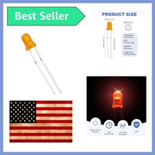 100-pack 3mm Bright Luminous Orange Led Diodes - Fast Blinking Energy Efficient 100-pack 3mm Bright Luminous Orange Led Diodes - Fast Blinking Energy Efficient