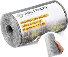 8Inch X 25Ft Hardware Cloth 1/4 Inch Chicken Wire Fencing 23Ga, Hot Dipped Galva 0.98 per foot