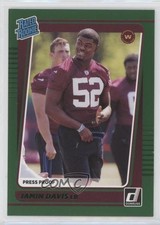 2021 Panini Donruss Rated Rookie Press Proof Green Jamin Davis #337 5w0
