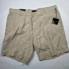 Saks Fifth Avenue Men’s Linen Shorts 36 Beige Khaki NWT 100% Linen