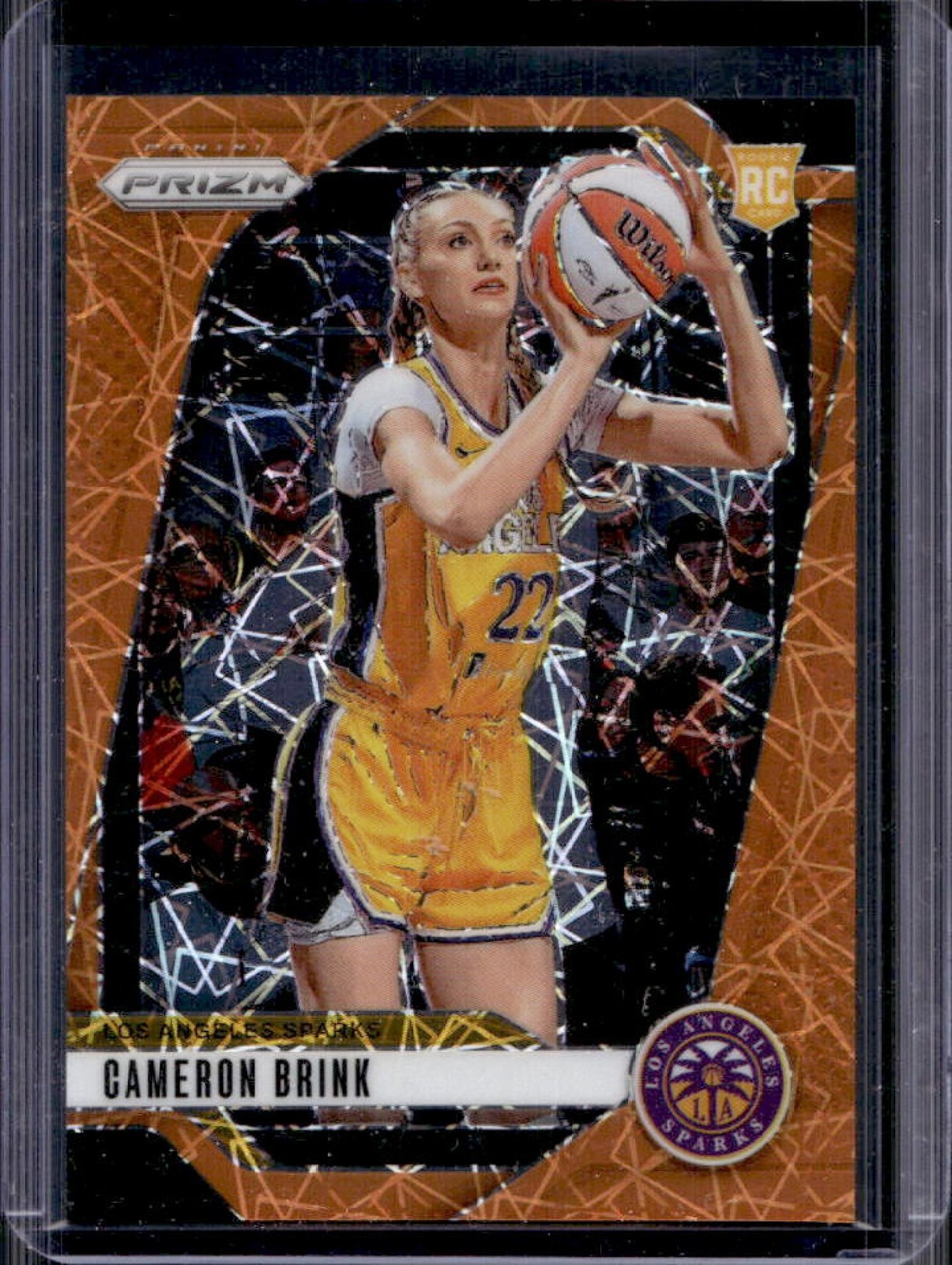 2024 Panini WNBA Prizm Cameron Brink Orange Velocity Rookie RC #127 Sparks