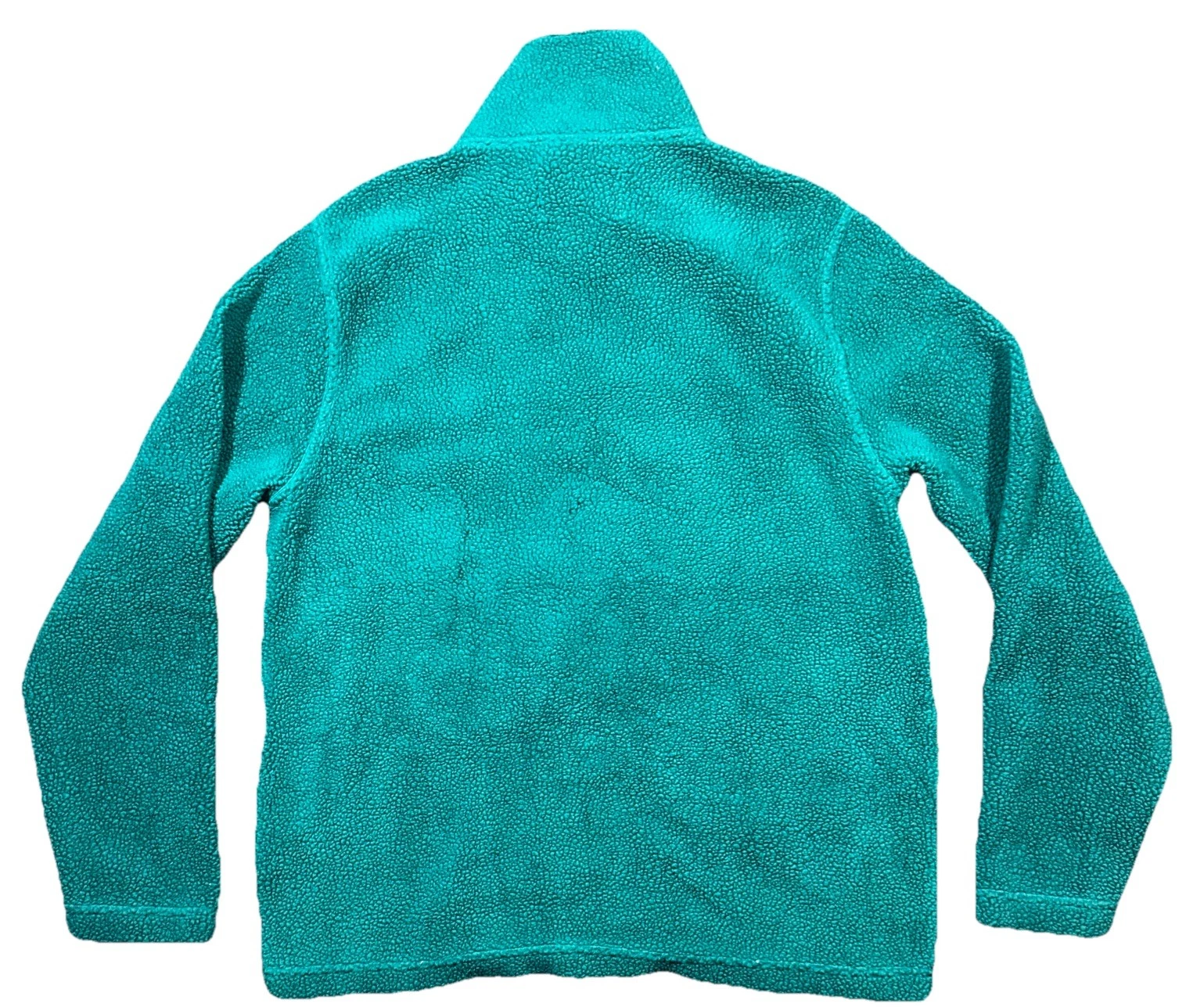 NN07 No Nationality Full Zip Jacket XL Teal Green Fuzzy Sherpa Fleece Polartec image 3