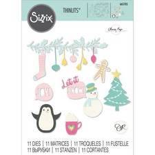 Sizzix Thinlits CHRISTMAS JOY Die Set - 665705 - NEW - 11 Dies - Oliva Rose