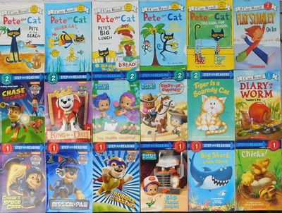 LOT OF 18 - I Can Read | Step into Reading BOYS/GIRLS Pete the Cat, Paw Patrol +