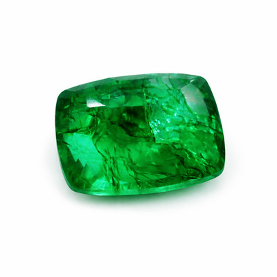 Natural CERTIFIED Emerald Green Colombian Cushion Shape 7.70 Ct Loose Gemstone