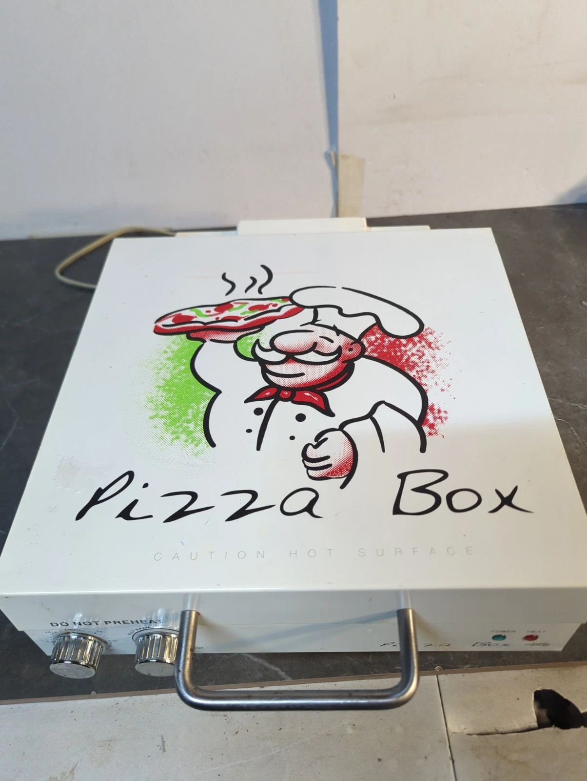 Cuizen Pizza Box Countertop Pizza Oven w 12" Rotating Pan PIZ-4012 Tested Works