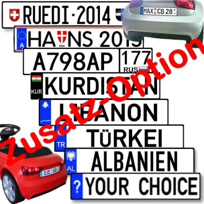 Kein separat kaufbarer Artikel - nur eine Zusatz Option Aufkleber in Übergröße