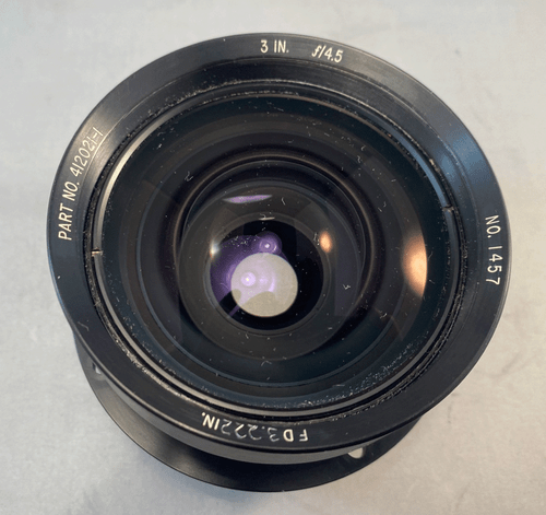 Aerial Lens. FD 3.222 Inch. f/4.5. No. 1457. - Picture 2 of 3