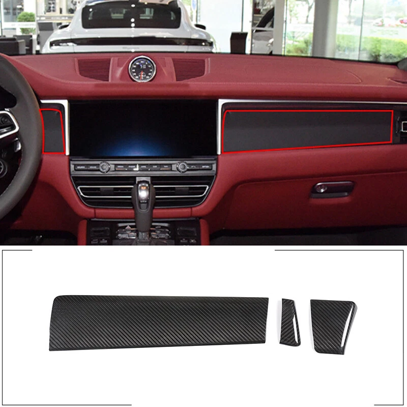 Real Dry Carbon Center Console Dash Panel Cover For Porsche Macan 2018-2023 US Foto 4 de 4