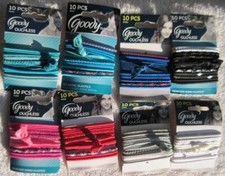 10 Goody Ouchless Designer Series Hair Bands No Metal Elastics Ribbon White Pony