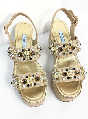 platform jeweled sandals