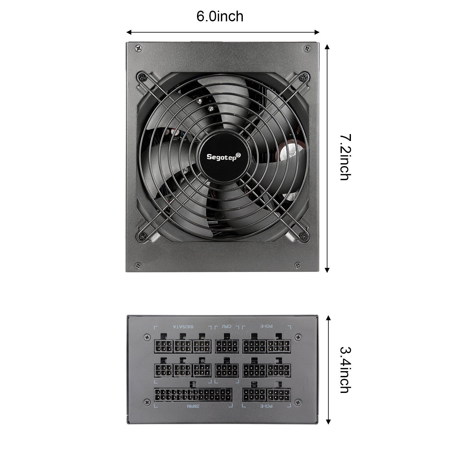 Segotep 1250W ATX Fully Modular Gaming Unit 80 Gold Certified PSU 8