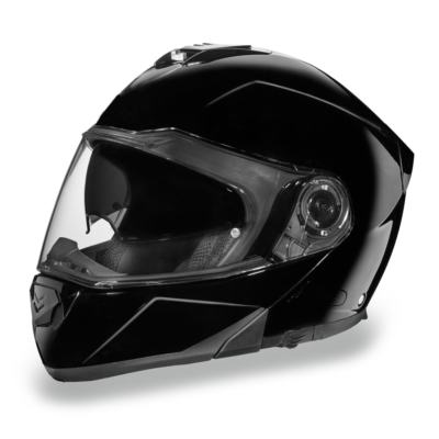 Daytona Helmets Glide DOT Gloss Black Modular Flip-Up Motorcycle Helmet