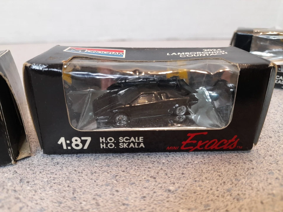Monogram Mini Exacts 1/87 Mercedes Gullwing Lamborghini Countach Jaguar XKE Lot - Image 4 of 4