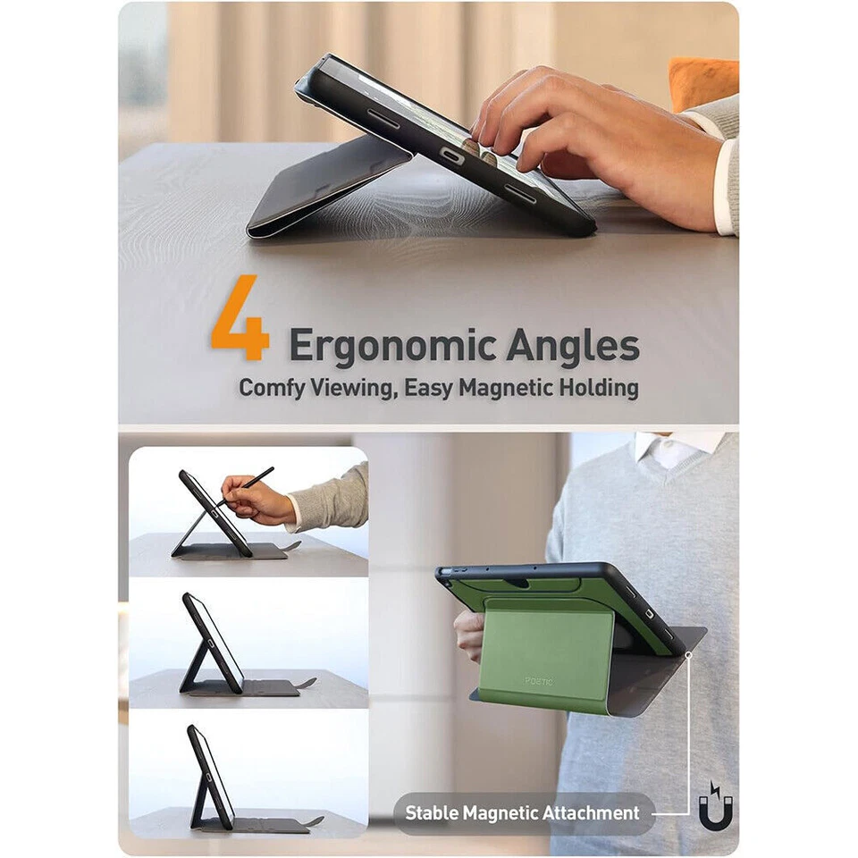 For Google Pixel Tablet 2023 Smart Case Magnetic Folio Stand Cover Green - Image 4 of 4