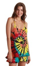 Just Love Tie Dye Pajama Short Set with Ruffle Detail