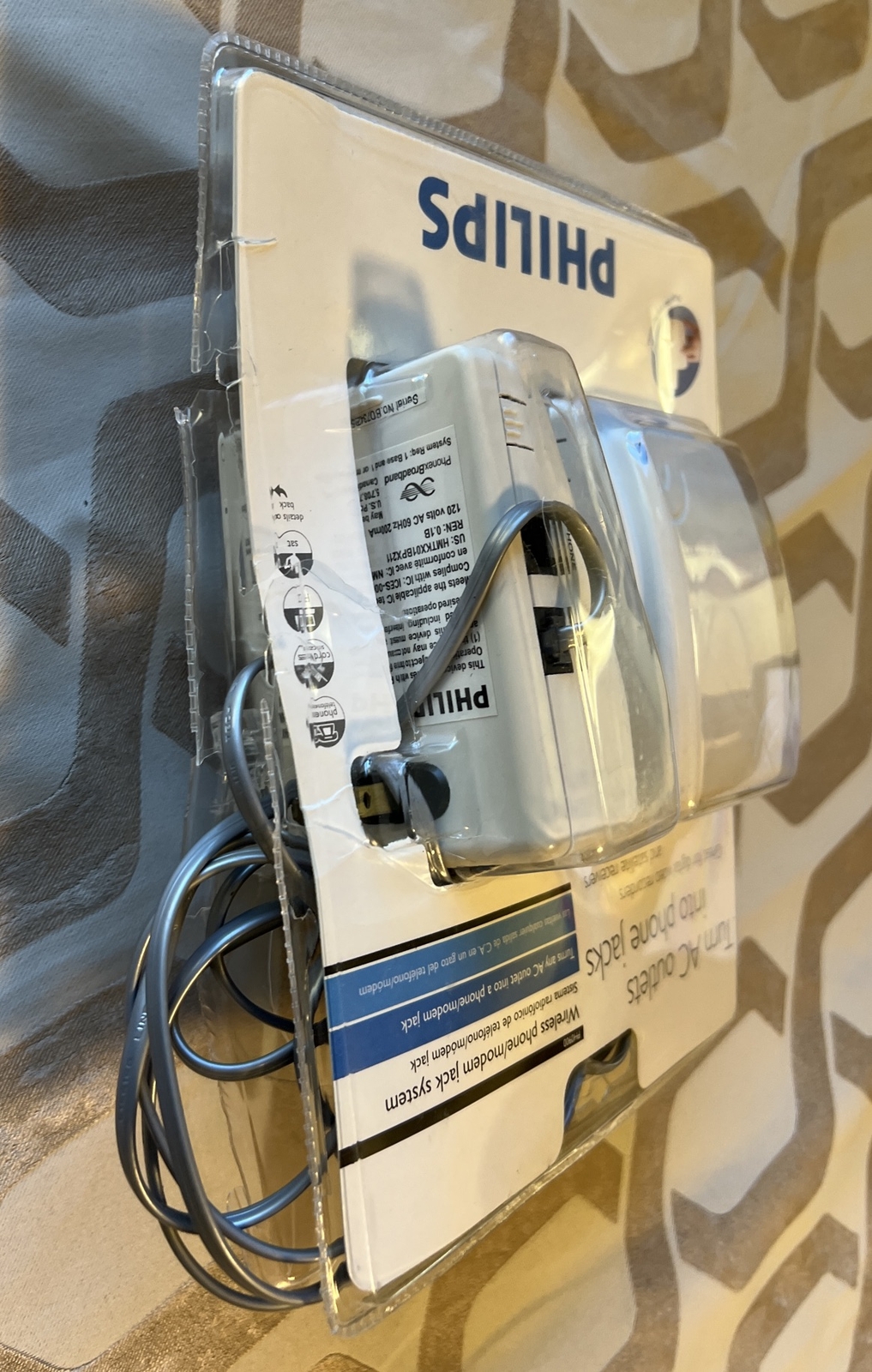 Philips Wireless Phone Modem Jack System PH0900 Turn AC Outlets to