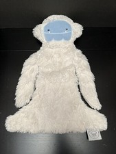 Slumberkins YETI Blue Face White Baby Plush Security Blanket Lovey Fuzzy 14