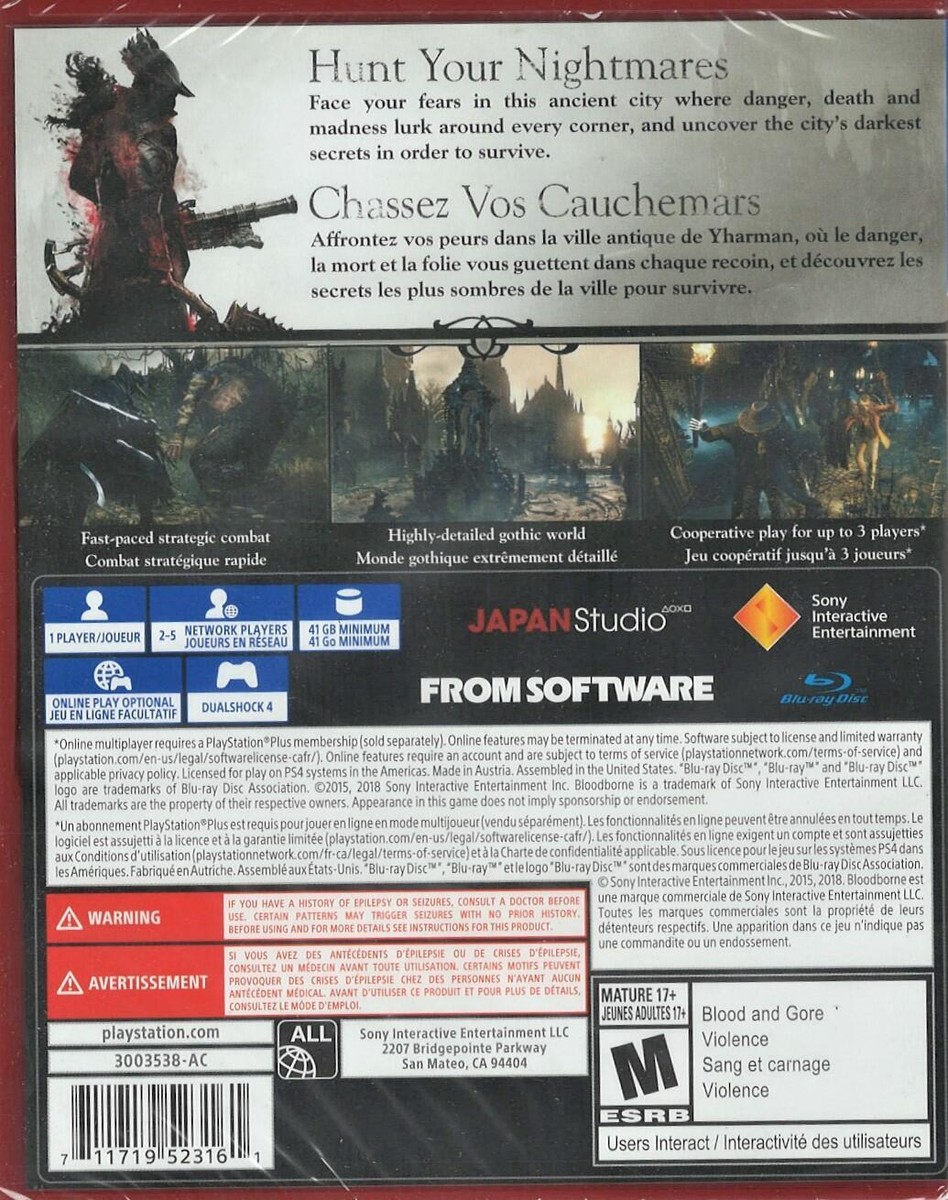 Bloodborne (PlayStation Hits) PS4 (Brand New Factory Sealed US