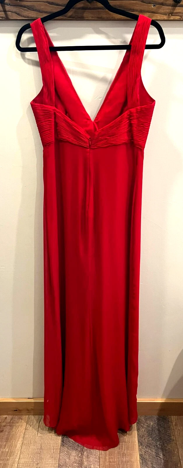 Abito da sera donna rosso Valentino in seta plissettato taglia 42 US 8