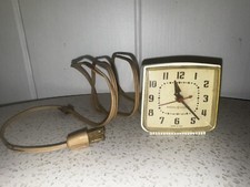VINTAGE General Electric Alarm Clock Model 7223C White - WORKING Made in USA