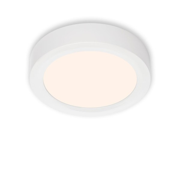 Led Deckenleuchte 12W WarmweißEs Licht Flaches Design 17Cm Metall Weiß Briloner-image