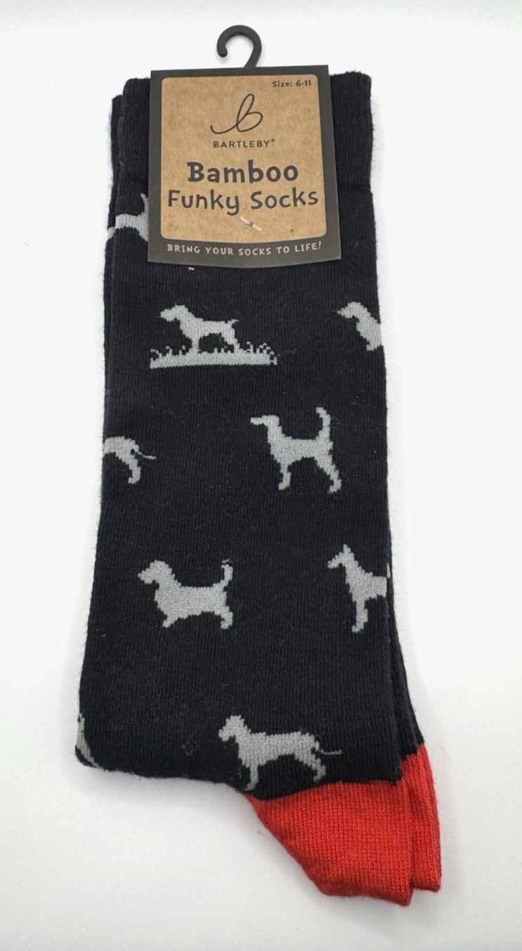 Bartleby Mens Funky Bamboo Socks - Hunting Dogs - Image 2