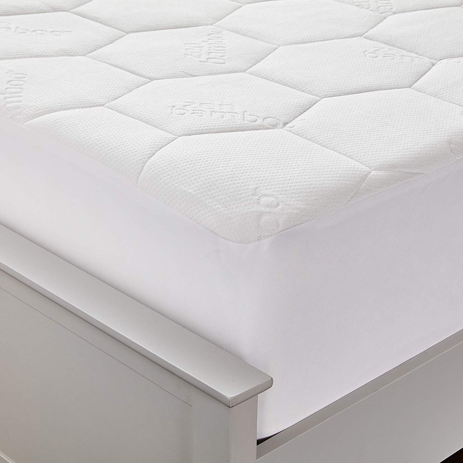 Zen Bamboo Mattress Pad Cover Fitted Cooling Noiseless Deep Pockets