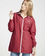 Billabong Essential Parka Jacket Reversible Design Red Or Black/floral Size Xs