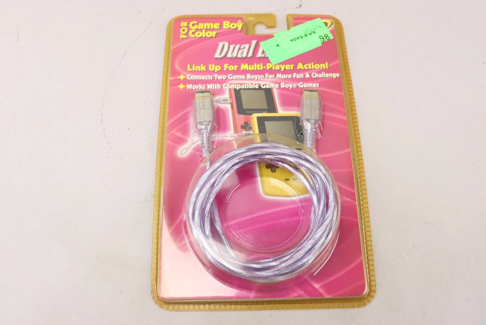 Lot 3 NOS Intec Nintendo Game Boy Color GBC Dual Link Cables Gold Purple Sealed! - Image 2 of 4