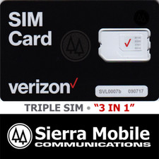 VERIZON Triple SIM Card "3 in 1" NANO   CDMA 4G 5GLTE VZW   USPS TRACKING