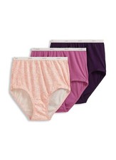 Jockey Women's Size 7 Classic Brief 6 Pack Deep Plum/Floral Dawn/Pinky NWT