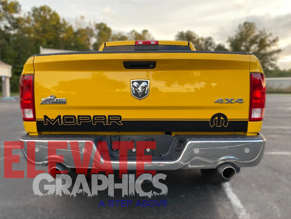 Calcomanías de vinilo a rayas para puerta trasera Boss 2009-2018 para Dodge Ram 1500 Foto 4 de 4