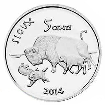 Ewiiaapaayp Indian Tribe 5 cents 2014 UNC USA unusual coinage